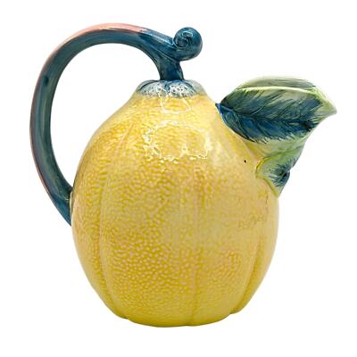 The Haldon Group Vintage Lemon Shaped Lemonade Pitcher Studio Pottery Signed '81-image