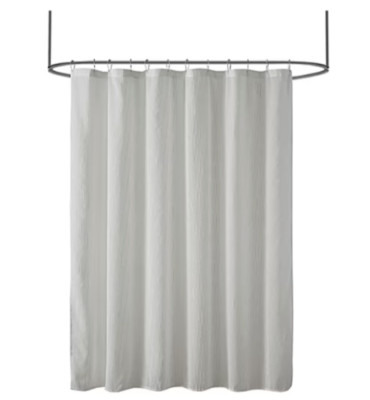 Madison Park Lydia Sheer Shower Curtain Gray-image