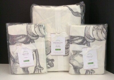 Pottery Barn Pippa Floral Botanical Duvet Cover Queen 2 Standard Shams New NWT-image