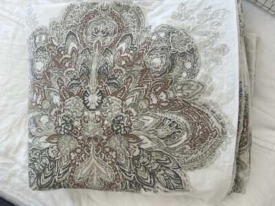 Pottery Barn SERRAN0 Medallion Paisley King Duvet Cover Cotton/Organic-image