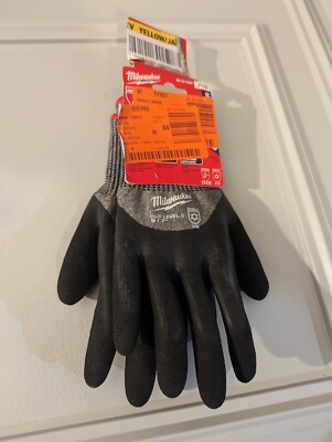 Milwaukee Gray Nitrile Level 5 Cut Resistant Dipped Work Gloves 48-73-7950-image