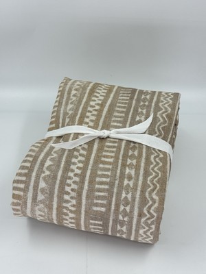 New Pottery Barn Shorewood Printed Mudcloth Duvet Cover, Neutral-image