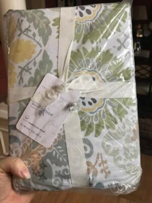 Pottery Barn Joni Duvet Cover Set Green Queen 2 Std Shams Jonie Botanical Garden-image