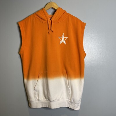 Jeffree Star Hoodie Men’s Large Fashion Creamsicle Sleeveless Dip Dye Ombre-image