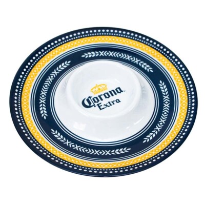 Corona Extra Chip & Dip Bowl Platter Serving Party Salsa Pacifico Modelo Beer-image