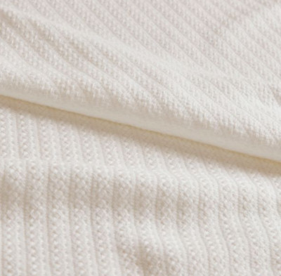 Madison Park Liquid Cotton Blanket Twin Size Ivory-image