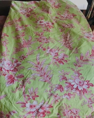 Pottery Barn Chantal Toile Duvet Lime Green Red Queen 2 Euro Shams Floral Rare🦩-image