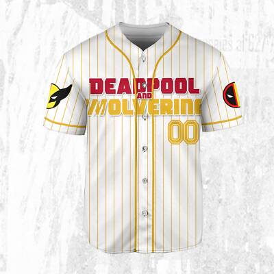 Personalized Wolverine & Deadpool Friendship Superhero Fan Baseball Jersey Shirt-image
