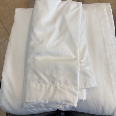 White Duvet Cover and Two Shams Brushed Microfiber King/California King-image