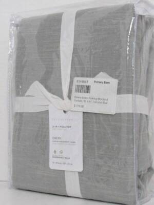 Pottery Barn Emery Linen Curtain Cotton lined, 50