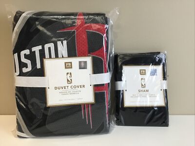 NEW Pottery Barn PB Teen HOUSTON ROCKETS TWIN DUVET BEDDING COVER + SHAM Set-image