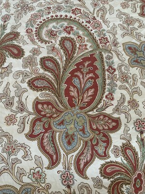 Pottery Barn CHARLIE PAISLEY  King Duvet Cover Red-image