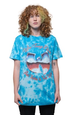 Wu Tang Clan T Shirt ANTFW Logo new Official Unisex Dip Dye Blue-image