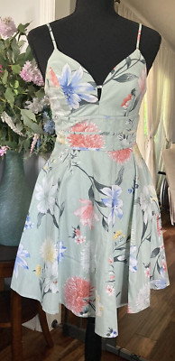 Citi Studio Preppy Coquet Sweetheart Neck Spaghetti Straps Women's Dress Sz 5-image