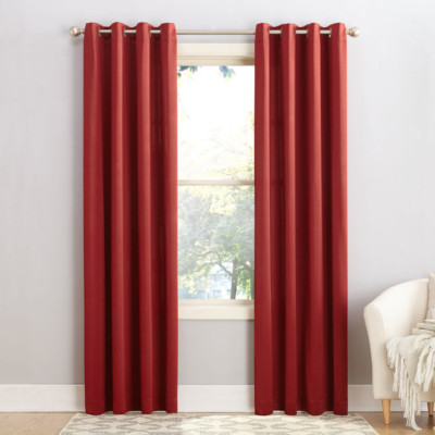 Stylish Room-Darkening Grommet Curtain Panel Noise Reduction Drapes 54