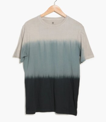 Coastaoro Ahoras Short Sleeve Dip Dye Crew Neck Shirt X-Large, CHARCOAL-image