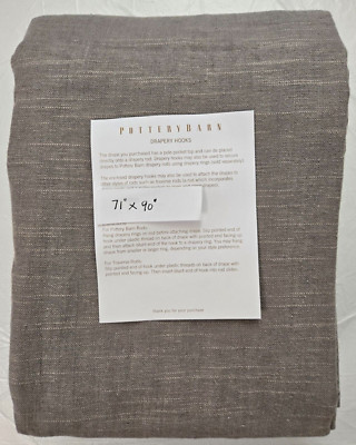 Pottery Barn 3-in-1 Pole Top Custom Emery Linen 1-Curtain 71