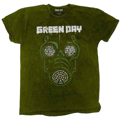 Green Day Gas Mask Dip Dye T Shirt-image