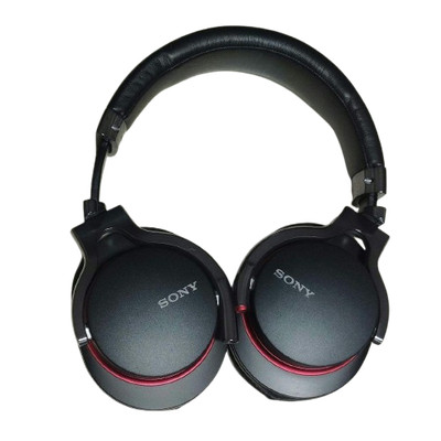 SONY MDR-1R Wired Headphones Black and Red Original Cable with Mic Included-image