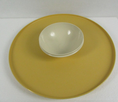 Vintage Tupperware Dip-n-Serve Chip & Dip Server Tray Bowl 492-5-image