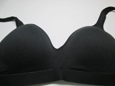 Dip Bra Size XL Black Wireless Lined T-Shirt Adjustable Strap Intimates Lingerie-image