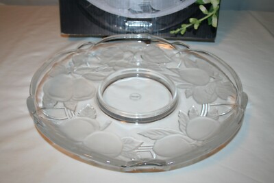 Frosted Glass Chip & Dip Platter Forbidden Fruit Victoria & Beale by Sango - K4-image