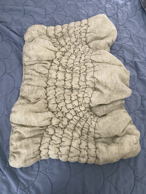 Pottery Barn Teen Recycled Cream Puff Twill Quilted Standard Sham, Sage-image