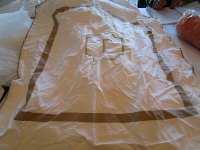 1 Pottery Barn Morgan taupe monogrammed T  Euro  sham  New -image