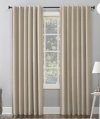 Sun Zero® Amherst Velvet 84-Inch Thermal Total Blackout Curtain 1—Panel Beige-image