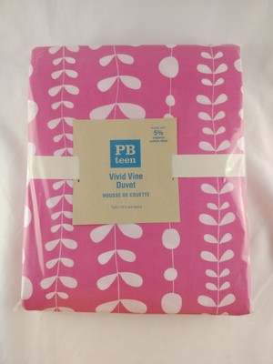 POTTERY BARN ~VIVID VINE DUVET  ~pink ~ TWIN ~ BEDDING ~ PBTEEN-image
