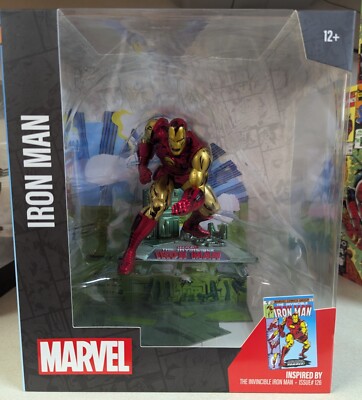McFarlane Toys Marvel Comics 1:10 Scale Iron Man MIB! Todd-image