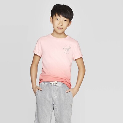 Art Class Boys' Short Sleeve Dip Dye Pink (Size L) NWT-image