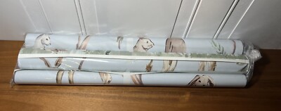 Pottery Barn Kids AERIN Animal Vines Wall Mural Pre Pasted Wallpaper  Blue-image