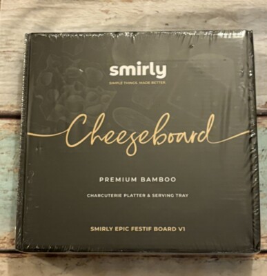 Smirly Epic Festif Cheese Board V1 Charcuterie Bread Dips Utensils Bamboo Wood-image