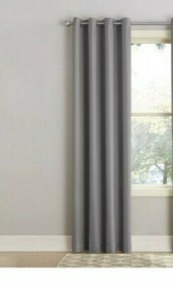 Gray Grommet Curtain Panel Sun Zero 40 x 63-image