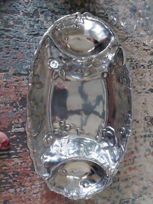 Arthur Court Aluminum Serveware Della Handcrafted Robia Chip & Dip Tray-image