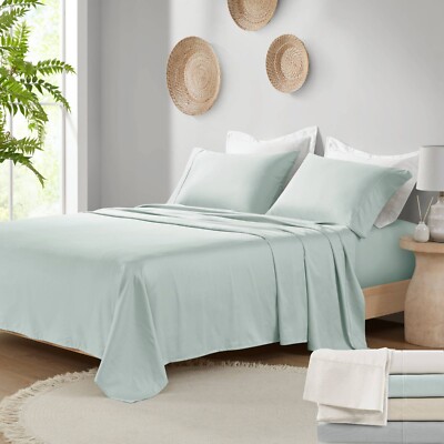 Madison Park Ultra-Soft 100% Organic Cotton Deep Pocket Sheet Set Queen King-image