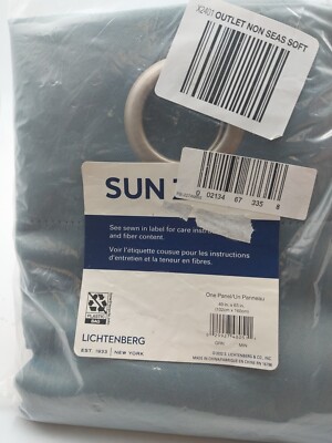 Sun Zero Panel Curtain Grommet 40in x 63in Mineral Blue-image