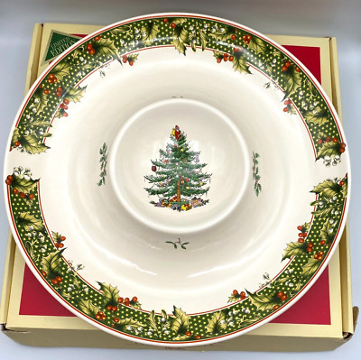 Spode World Of Christmas Tree Chip & Dip Dish Tray 14