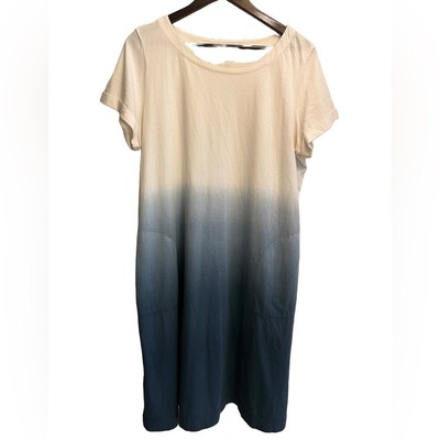 Pure Jill -  Dip-Dyed A-Line Dress Women’s Size L 100%Cotton-image