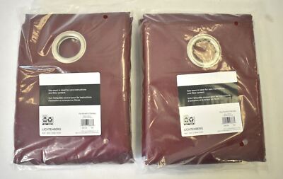 Lot of 2 Sun Zero Lichtenberg Curtain 2 Window Panels 54