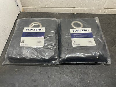 Sun Zero One Panel Black Out 40”x84” Black Lot Of 2-image