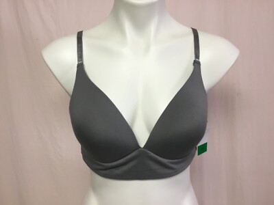 NWT Women’s DIP Into Comfort Molded Padded Bralette Bra Grey Size Large #174U-image