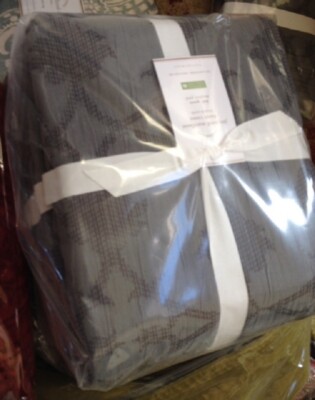 Pottery Barn Jacquard Matelassé Duvet Cover Flagstone Charcoal Gray Queen🦩-image