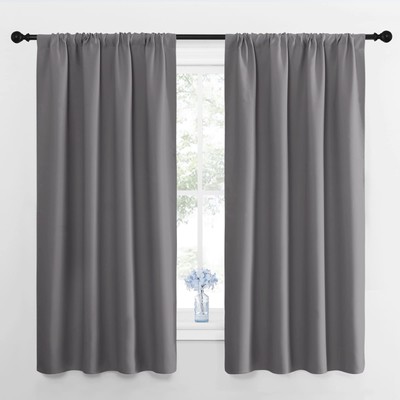 Blackout Curtains Panels for Bedroom - Thermal Insulated Rod Pocket Window Bl...-image