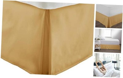  Home Collection Pleated Bed Skirt, Twin X-Large, Gold -image