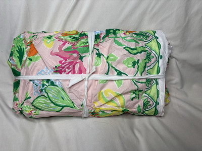 pottery barn Lilly Pulitzer Via Amore King Duvet Cover-image