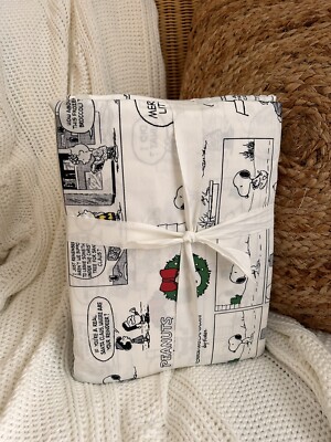 Pottery Barn Peanuts Love Duvet Cover King/Cal. King NWOT-image