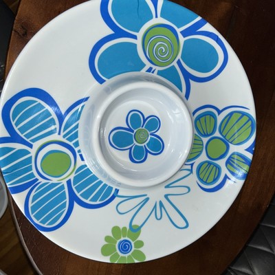Melamine Ware 60’s Flowe Power Chip & Dip Tray-image