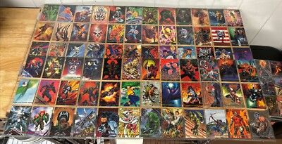 1993 MARVEL MASTERPIECES COMPLETE X-MEN WITH X-MEN 2099 DYNA ETCH CARDS-image